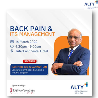 Back Pain & Its Management 
                                         