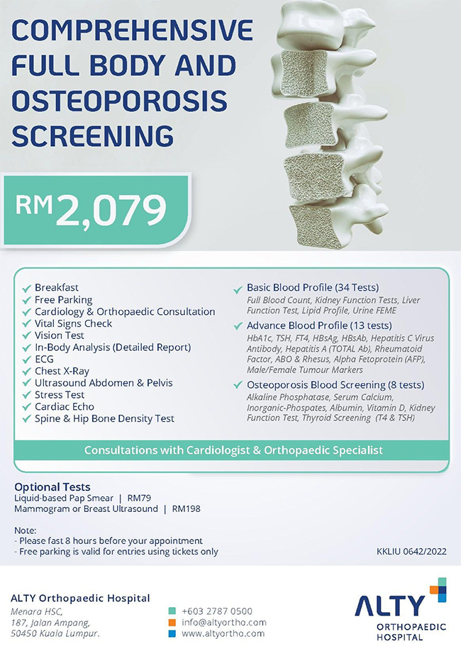 Comprehensive Full Body Checkup with Osteoporosis