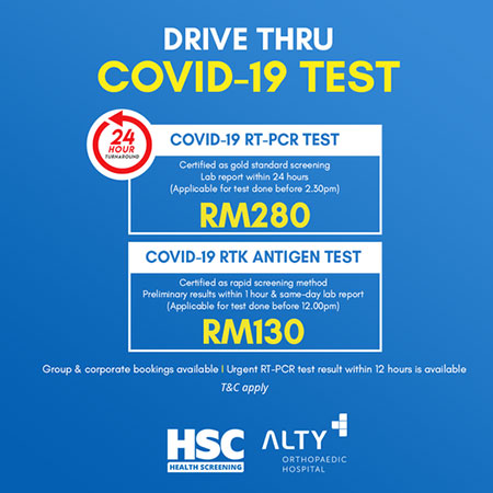 Drive thru covid test puchong